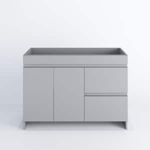 Mace 48 in. W x 20 in. D x 35 in. H Single Sink Bath Vanity Cabinet without Top in Gray and Right-Side Drawers