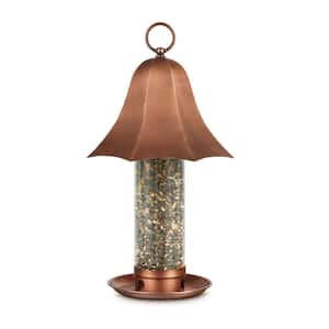 Bell Tube Large Copper Bird Feeder, 4 lbs. Seed Capacity