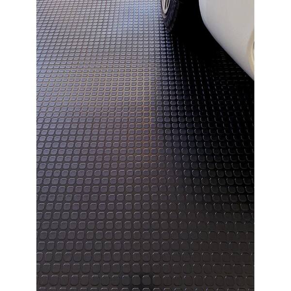 Rubber-Cal Diamond-Grip 4 ft. x 20 ft. Black Commercial PVC Flooring  03-166-2MM-BK-20 - The Home Depot