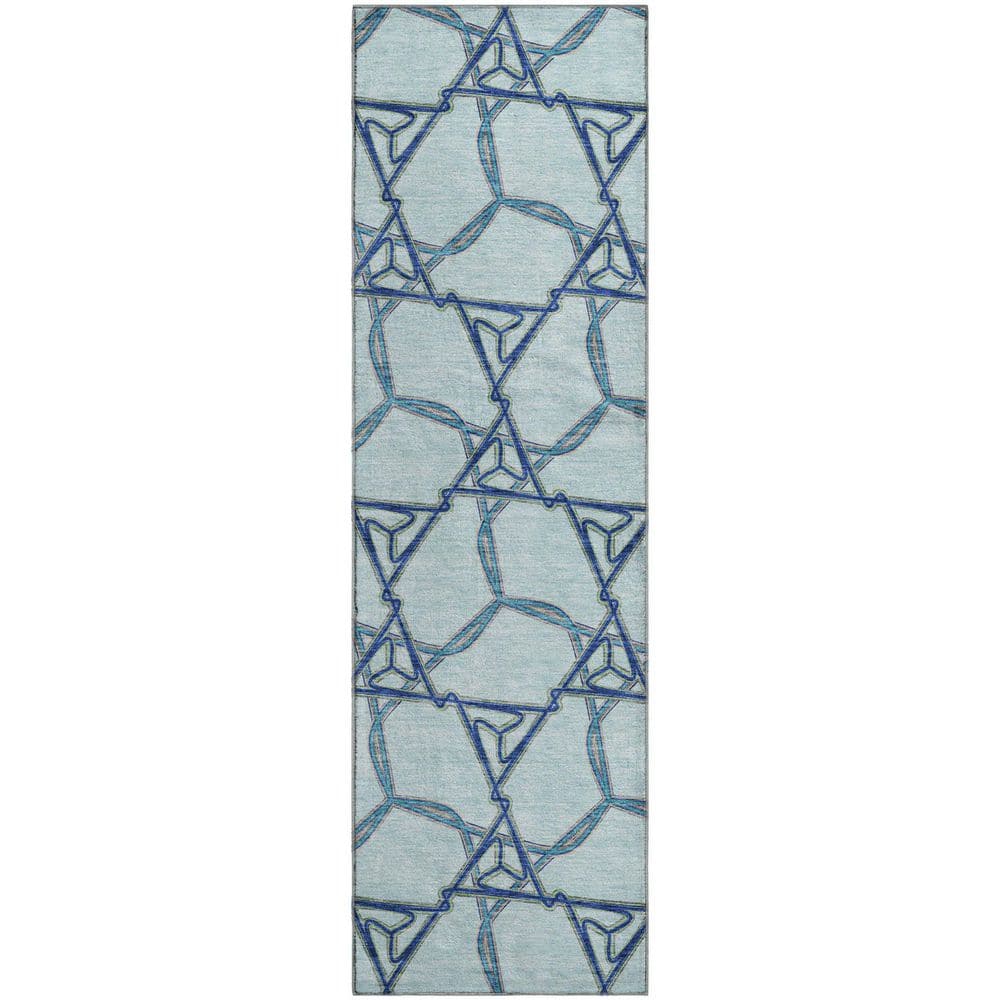 Addison Rugs Mayfield Premium Machine Washable Abstract AMF959 Sky 2 ft ...