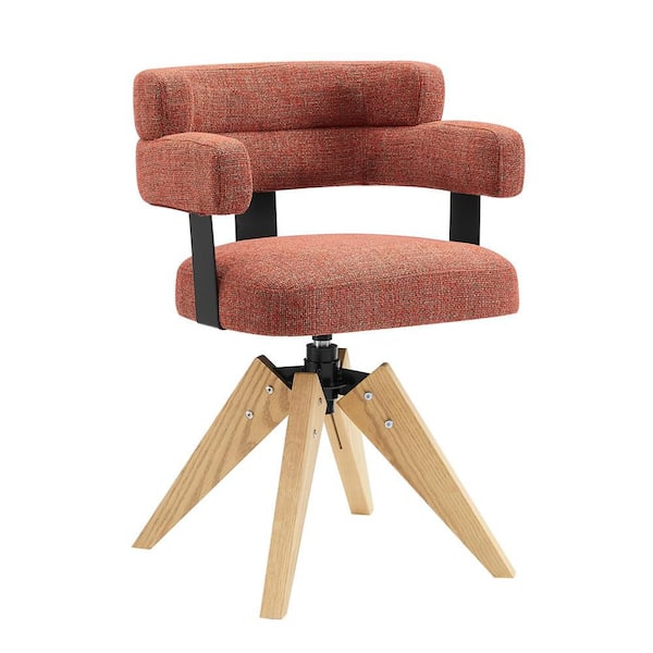 Revo Red Fabric Swivel Accent Arm Chair