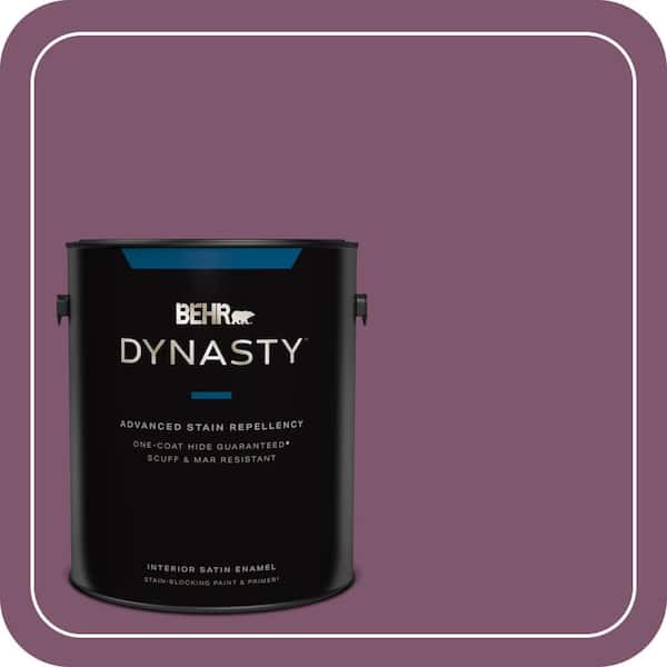 BEHR DYNASTY 1 gal. #M110-7 Euphoric Magenta One-Coat Hide Satin Enamel Interior Stain-Blocking Paint and Primer
