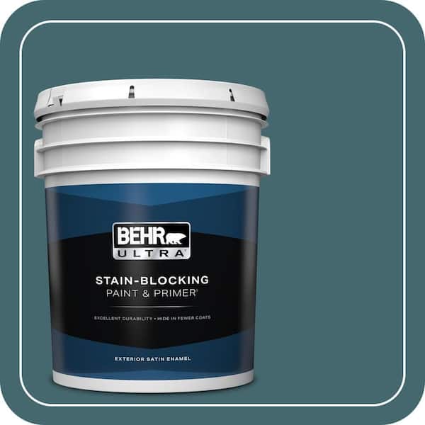 BEHR ULTRA 5 gal. Home Decorators Collection #HDC-AC-05L Jade Satin Enamel Exterior Paint & Primer