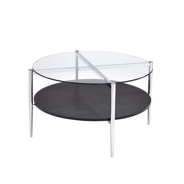Steve Silver Bayliss 32 In Glass, Ikea Round Coffee Table Glass