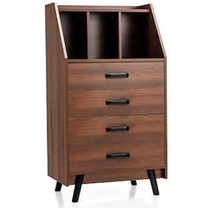 Gymax 2PCS 24 in. W x 15 in. D x 38 in. H 3 Drawer Dresser w/Top Shelf  Storage Tower Cabinet for Bedroom Hallway Nursery GYM09773 - The Home Depot