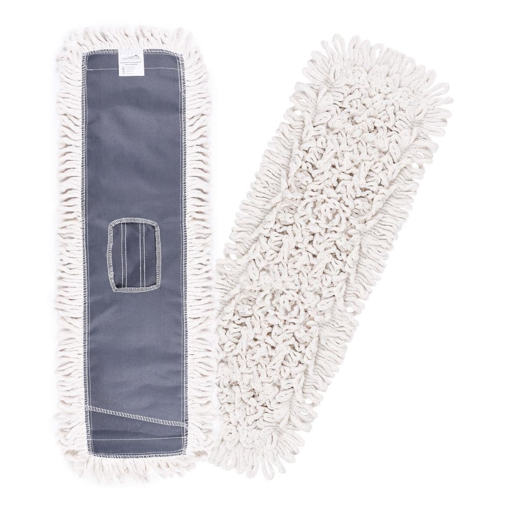 24 in. Loop-End Flat Dust Mop Replacement Heads, Commercial and Residential Floor Cleaning Mop Refills (2-Pack) price history on PriceWatchPro