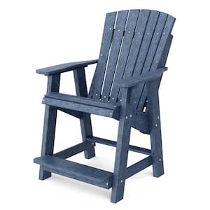 Heritage Patriot Blue Plastic Outdoor High Adirondack Chair