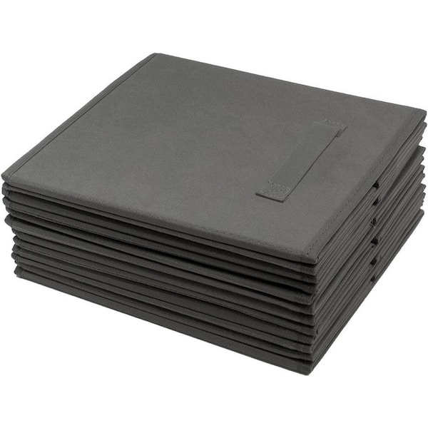 6.3 in. H x 10.5 in. W x 14.6 in. D Flexible Plastic Cube Storage Bin, Gray  51761 - The Home Depot