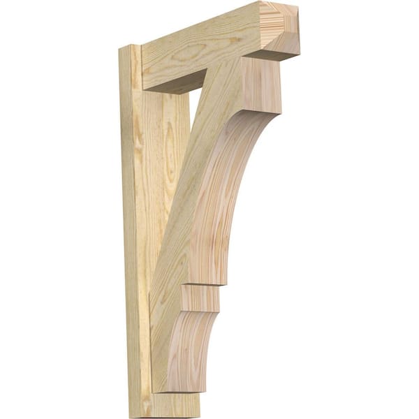 Ekena Millwork 6 in. x 32 in. x 20 in. Douglas Fir Balboa Craftsman Rough Sawn Outlooker