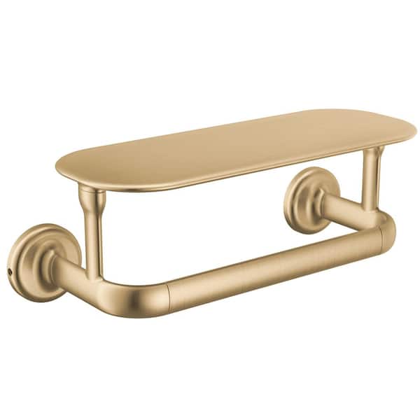 Bonacci Gold 8 in. Wall Mounted Single Towel Bar in Champagne Bronze