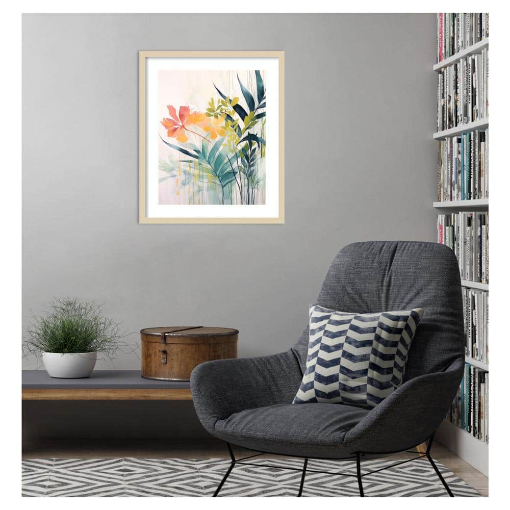 Pink and Yellow Floral Elegance II Framed Graphic Art Print