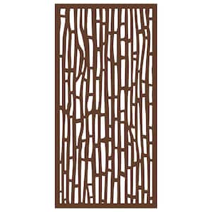Bali 6 ft. x 3 ft. Espresso Recycled Polymer Decorative Screen Panel, Wall Decor and Privacy Panel