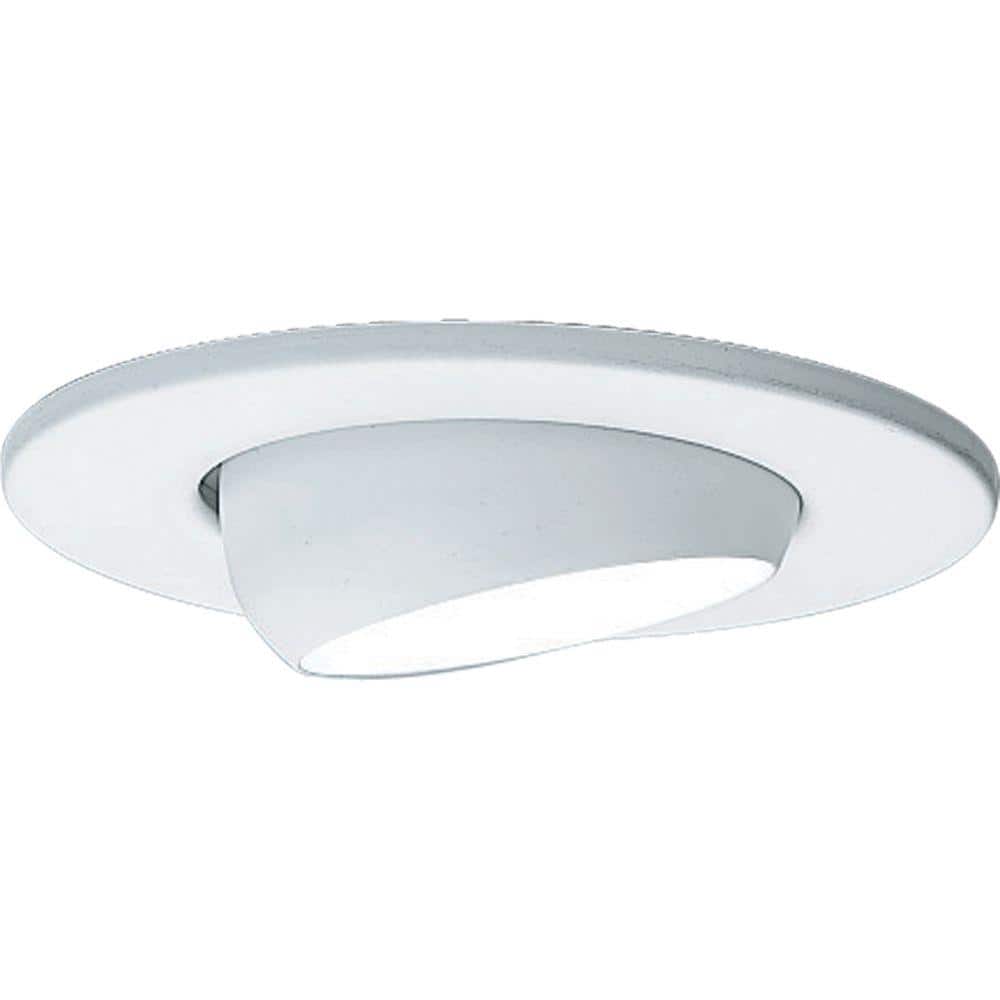4 in. White Recessed Eyeball Trim