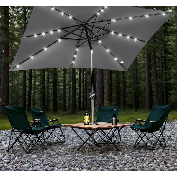 best grern solar patio umbrella Amazon.com : EliteShade USA 10-Year-Non-Fading 9ft Market Patio Umbrella,  Commercial Grade Table Sun Umbrella with 80 Solar LED Lights, Crank Open,  Windproof & UPF 50+ UV Protection for Garden, Deck, Pool, Backyard,
