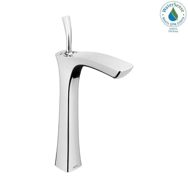 Delta Tesla Single Hole Single-Handle Vessel Bathroom Faucet in Chrome