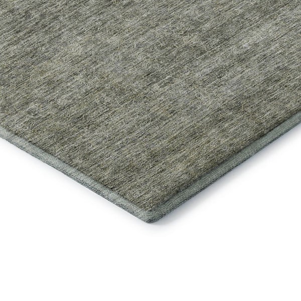 Mayfield Premium Machine Washable Abstract AMF1163 Sage 2 ft. 3 in. x 7 ft. 6 in. Runner Rug