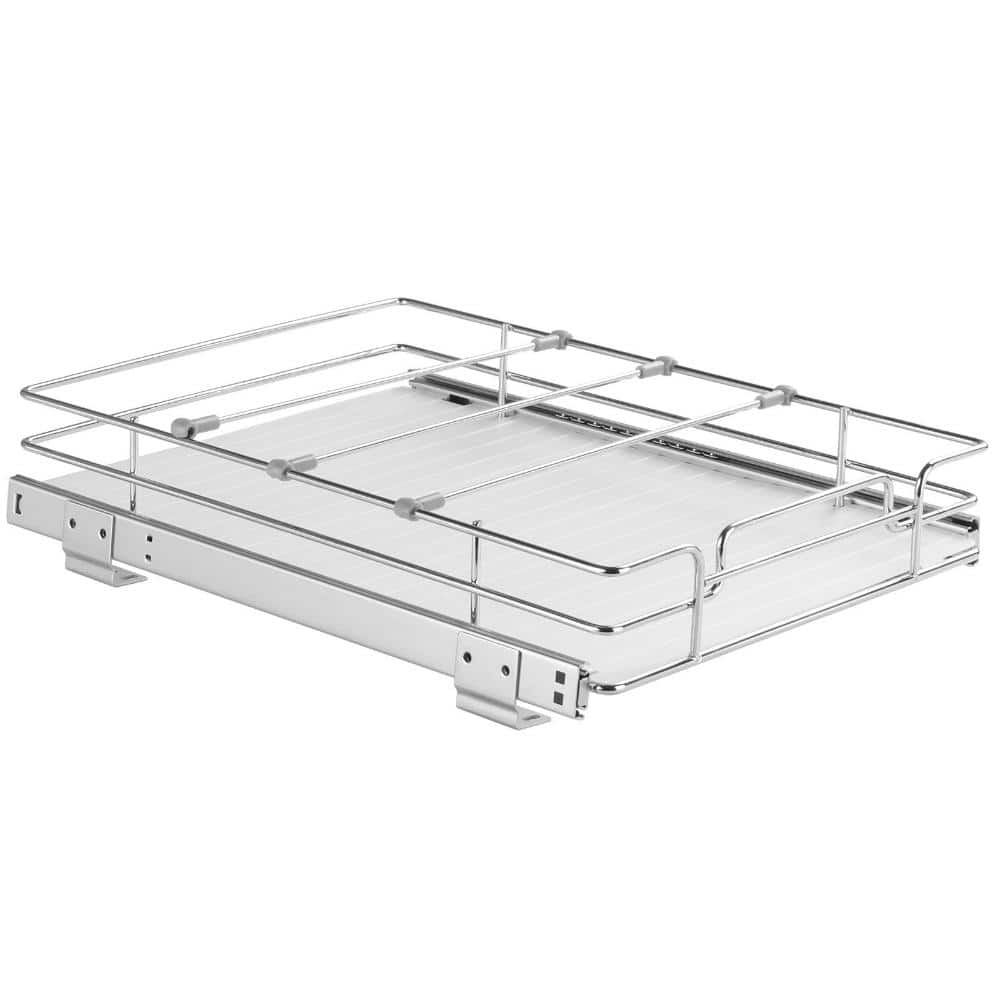 "Silver Metal Pull Out Cabinet Organizer, Heavy Duty Slide Out Pantry Shelves for Home Under Sink 11.5""Wx16.5""Dx2.5""H" price history on PriceWatchPro