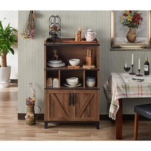 Crystie Distressed Walnut Buffet with 2-Cabinet