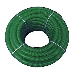 3/4 in. x 100 ft Flexible Corrugated Green HDPE NON Split Tubing Wire Loom Non-Metallic Conduit