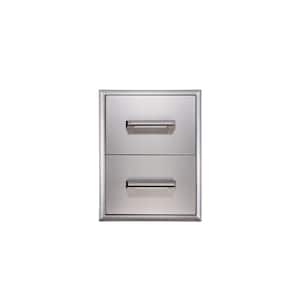 16 in. Stainless Steel 2-Drawer Access Drawer