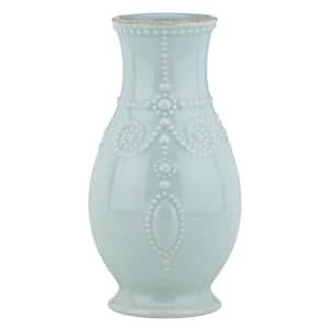 French Perle Ice Blue 8 in. Fluted Vase