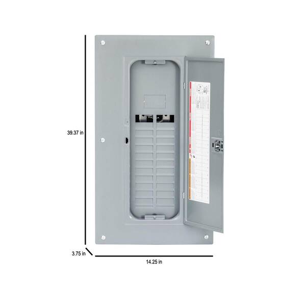 Square D Homeline 225 Amp 40-Space 80-Circuit Indoor Main Lug Qwik-Grip Plug-On Neutral Load Center with Ground Bar, Surge SPD