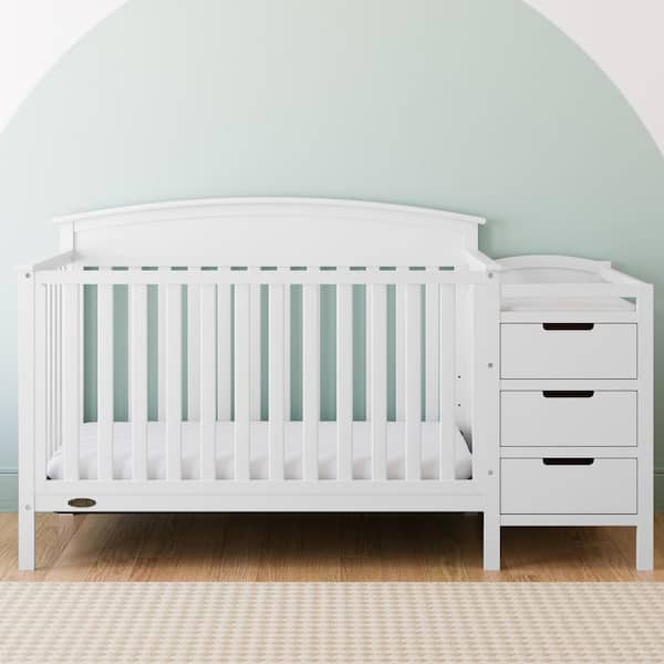 Benton White 4-in-1 Convertible Crib and Changer