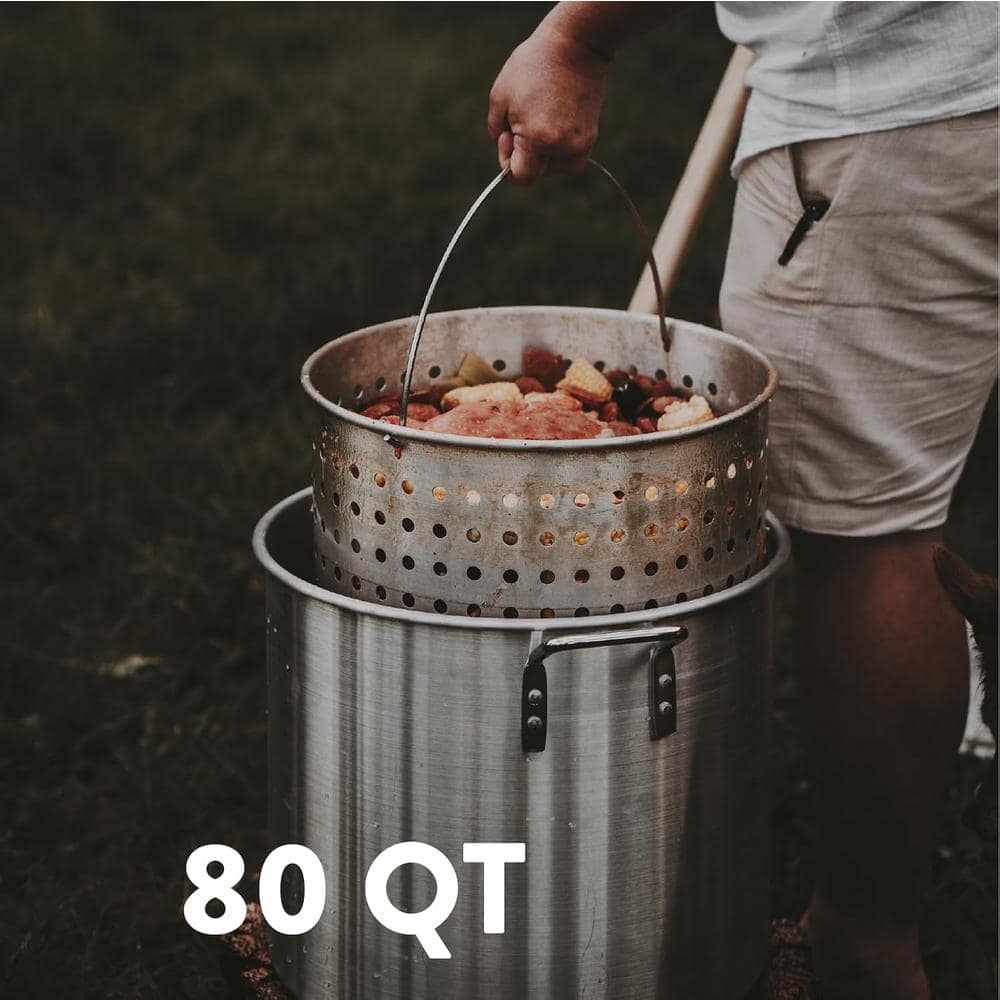 Heavy Duty Aluminum and Steel Seafood Boil Kit with Propane Burner