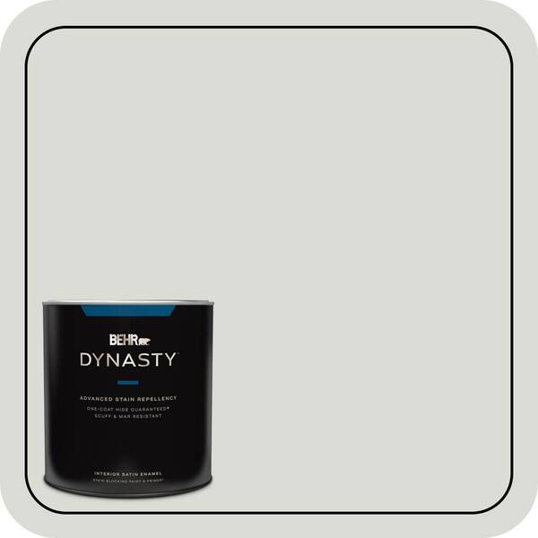BEHR DYNASTY 1 qt. #BWC-29 Silver Feather Satin Enamel Interior Stain-Blocking Paint and Primer
