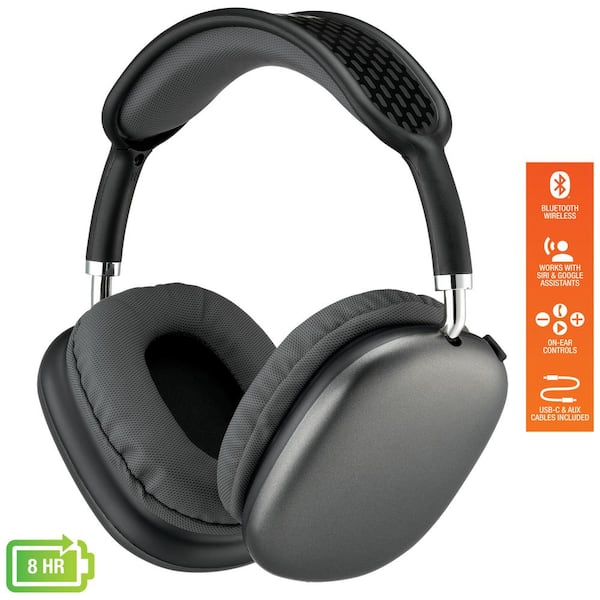 iLive Gray, Wireless Over the Ear Headphones IAHB54G - The Home Depot