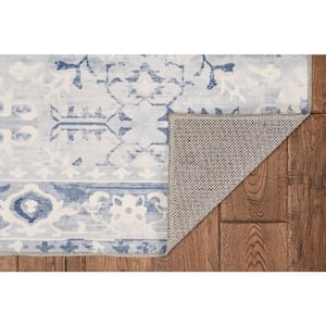 Washable Willis Grey/Ivory 2 ft. x 3 ft. Rectangle Abstract Area Rug