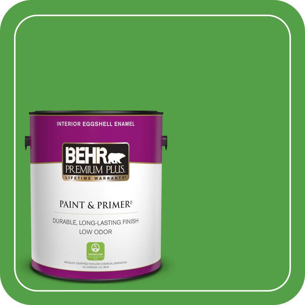 1 gal. #S-G-440 Green Acres Eggshell Enamel Low Odor Interior Paint & Primer price history on PriceWatchPro