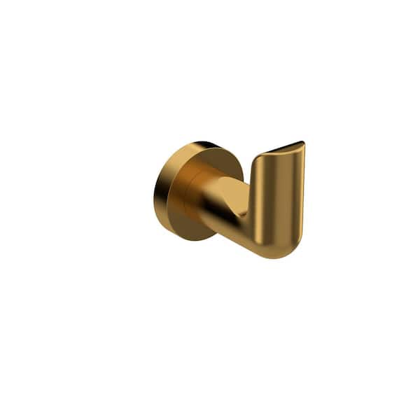RIOBEL Parabola Single Robe Hook in Brushed Gold PB0BG - The Home Depot