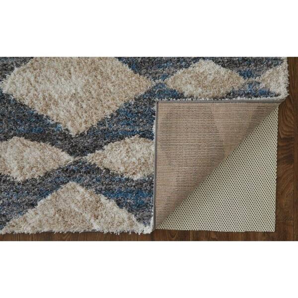 2 X 8 Gray, Ivory Chevron Area Rug