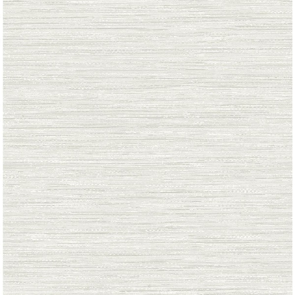 Sheehan Silver Faux Grasscloth Textured Non-pasted Paper Wallpaper