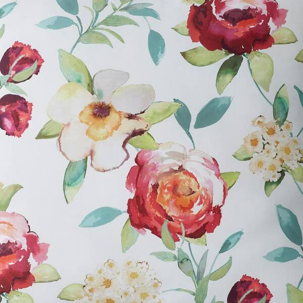 The Company Store Splendid Rose Multicolored Floral 400 Thread Count Sateen Standard Sham f Std Multi The Home Depot