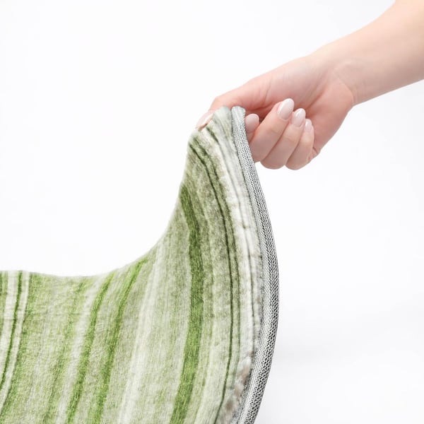 Dream Shag Premium Machine Washable Abstract ADS529 Aloe 10 ft. x 14 ft. Area Rug