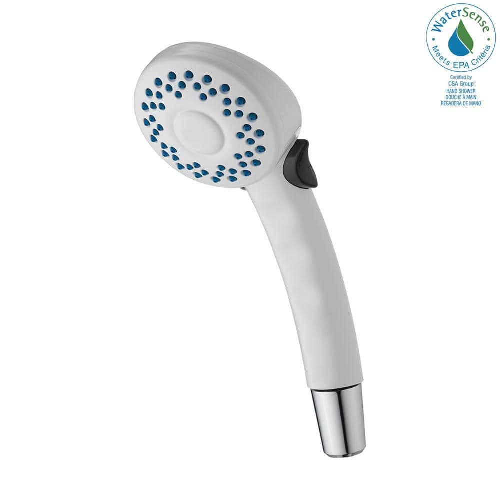 Delta 2-Spray Patterns 1.50 GPM 2.88 in. Wall Mount Handheld Shower Head in  White 59462-WHB15-BG - The Home Depot