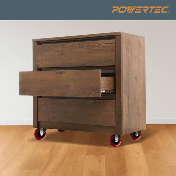 3 in. Swivel Plate Caster Wheels, Heavy Duty Polyurethane Plate Casters (4-Pack)