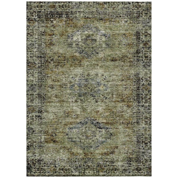 Chantille Machine Washable Indoor/Outdoor Abstract ACN2170 Aloe 2 ft. 6 in. x 3 ft. 10 in. Area Rug