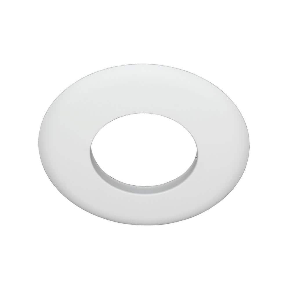 White 6-Inch Circular Open Trim with Socket Bracket