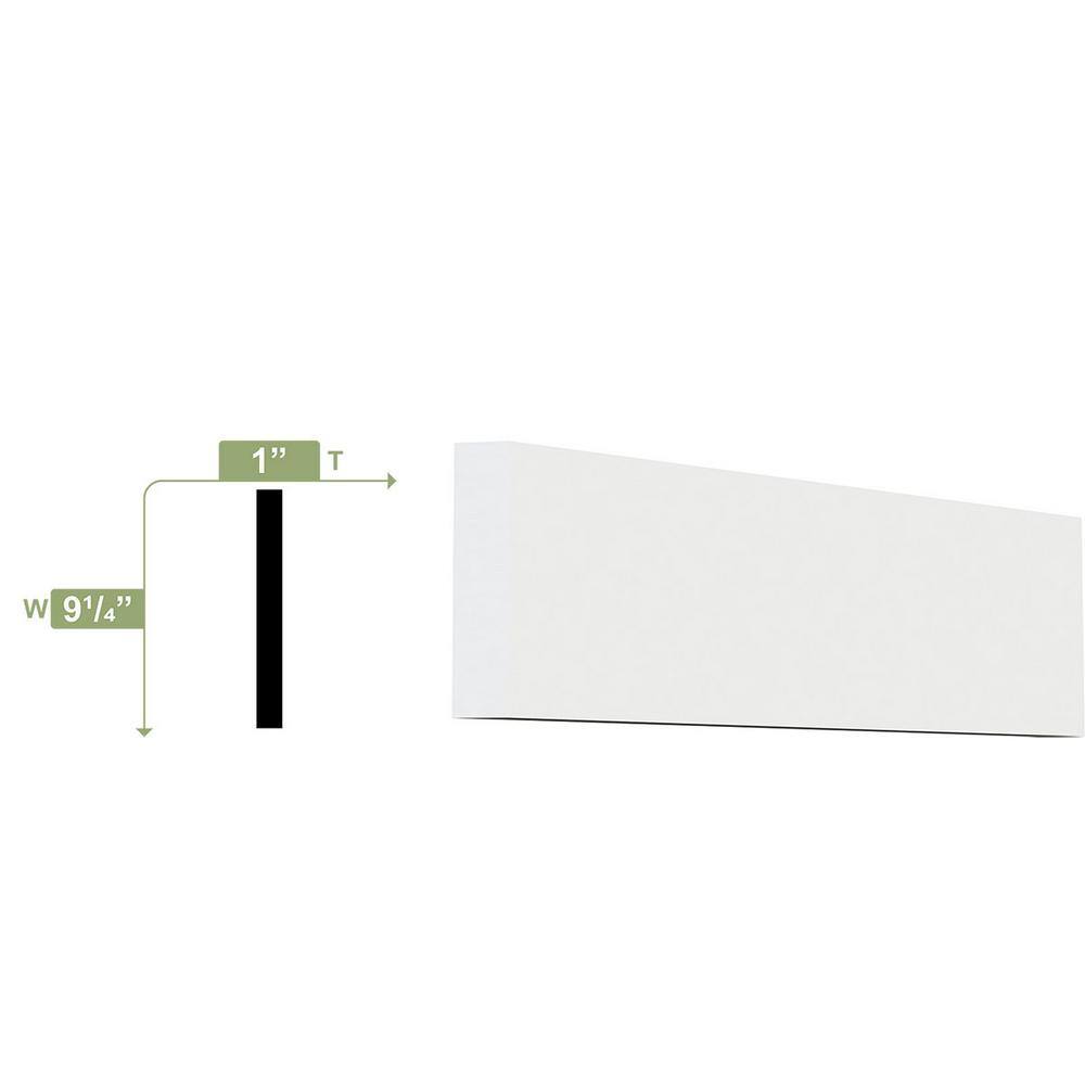 9.25" x 96" White PVC S4S Board