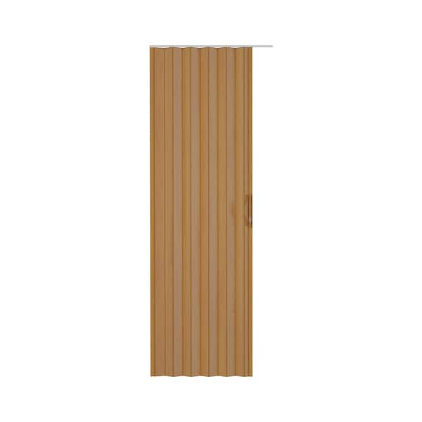 ARK DESIGN 36 in. x 78.75 in. Oak Vinyl Accordion Door with Hardware Kit, Sliding Accordion Door with Hardware Kit