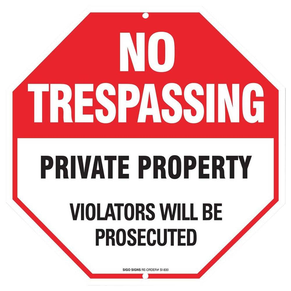 Everbilt 12 In X 12 In Aluminum No Trespassing Sign 31204 The Home Depot 1965