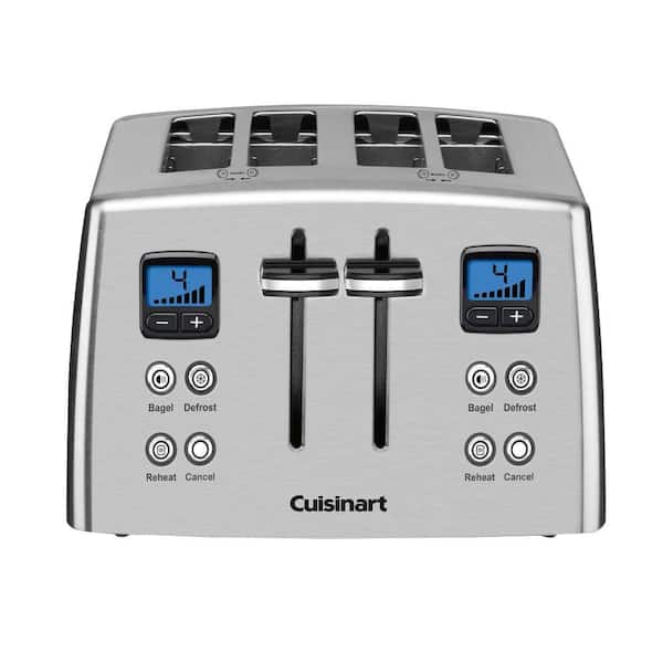 Cuisinart Touch to Toast 4-Slice Stainless Steel Wide Slot Toaster with Crumb Tray