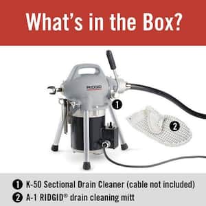 115-Volt K-50 Sectional Drain Cleaner Machine for 1-1/4 in. to 4 in. Drain Lines