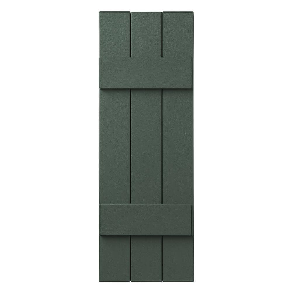 11 in. x 39 in. Polypropylene Plastic 3-Board Closed Board and Batten Shutters Pair in Green price history on PriceWatchPro