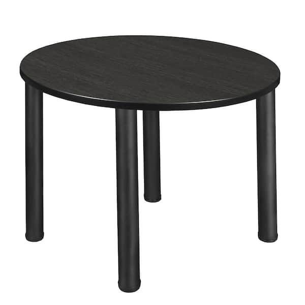 Regency Rumel 38 in. Square Ash Grey and Black Composite Wood Breakroom Table (Seats-4)