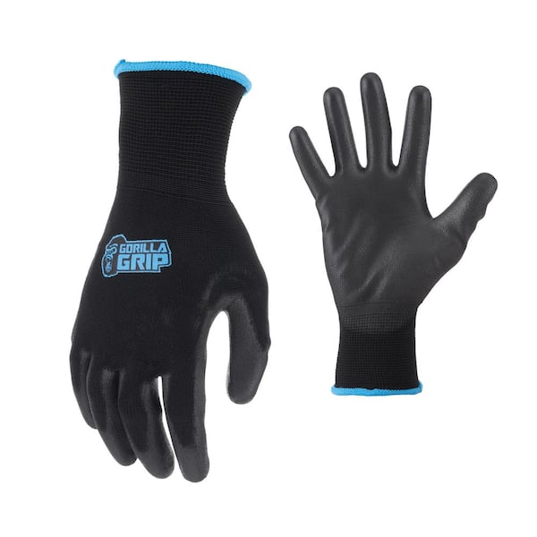 GORILLA GRIP Large Maximum Grip Work Gloves (4-Pack)
