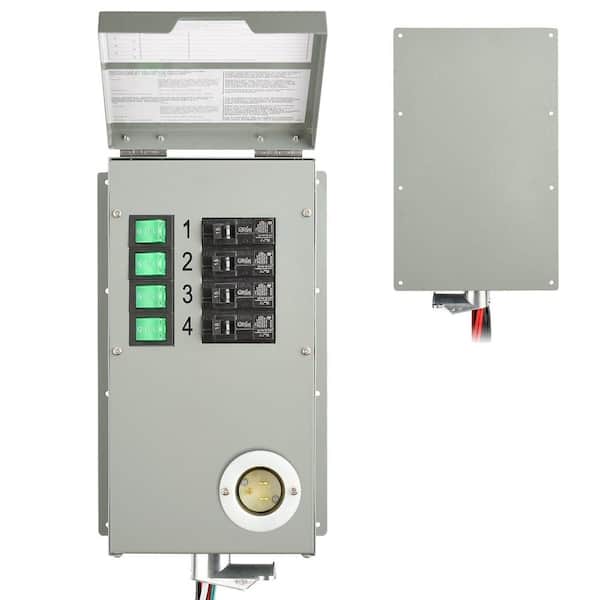 Generator Transfer Switches, Briidea 15 Amp 120V Generator Manual Transfer  Switch with Circuit Breaker, Waterproof Flip Cover, Prewired